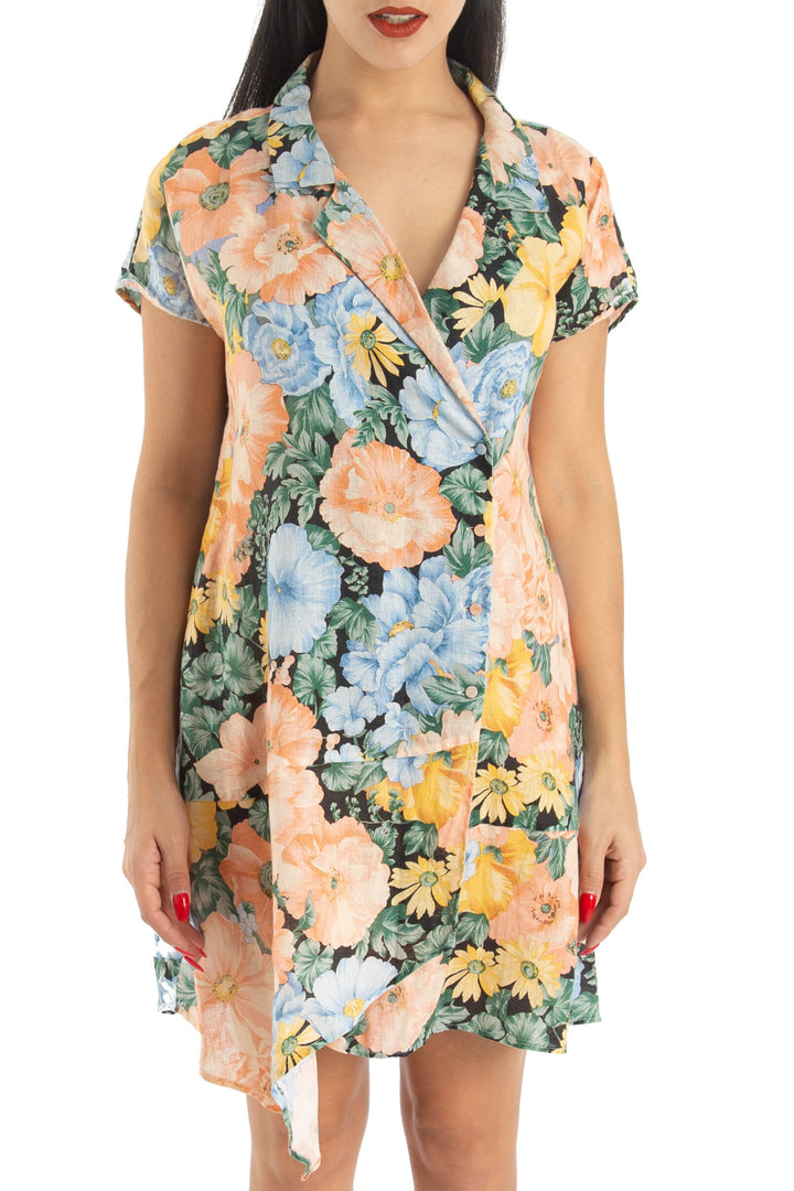 Vestido Uterqüe estampado, vista frontal – ClosetRehab