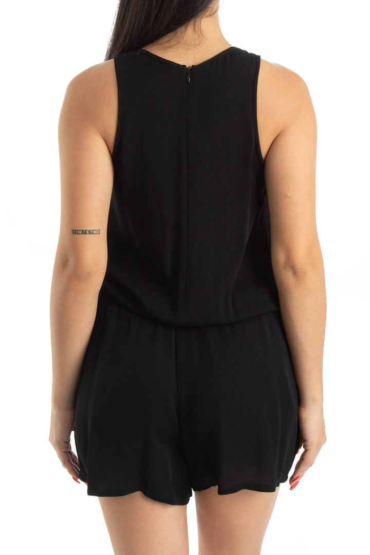 Vestido Karina Grimaldi negro, vista posterior – ClosetRehab