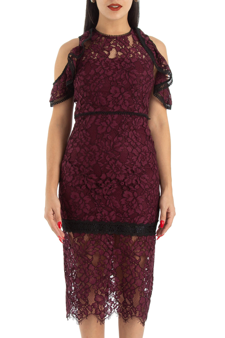 Vestido Alexis morado, vista frontal – ClosetRehab