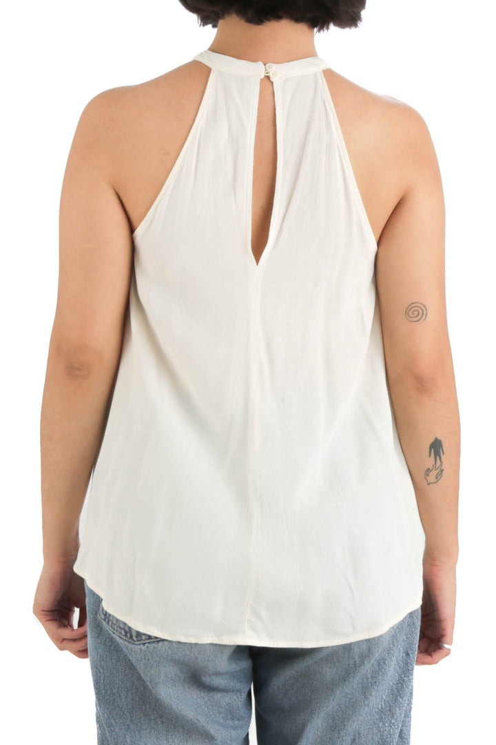 Blusa MNG beige, vista posterior – ClosetRehab