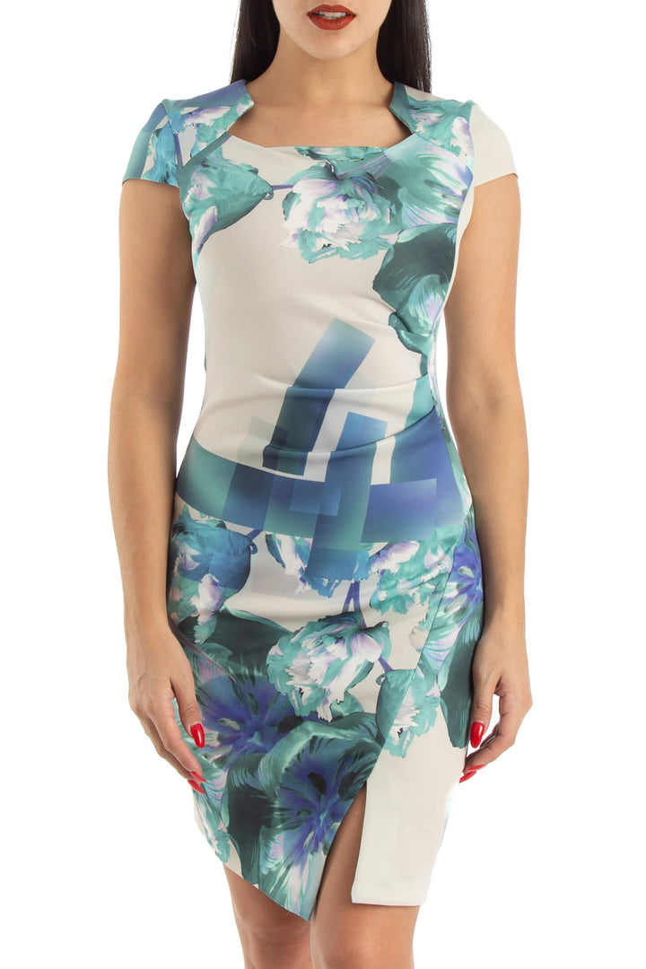 Vestido Rinascimento azul, vista frontal – ClosetRehab