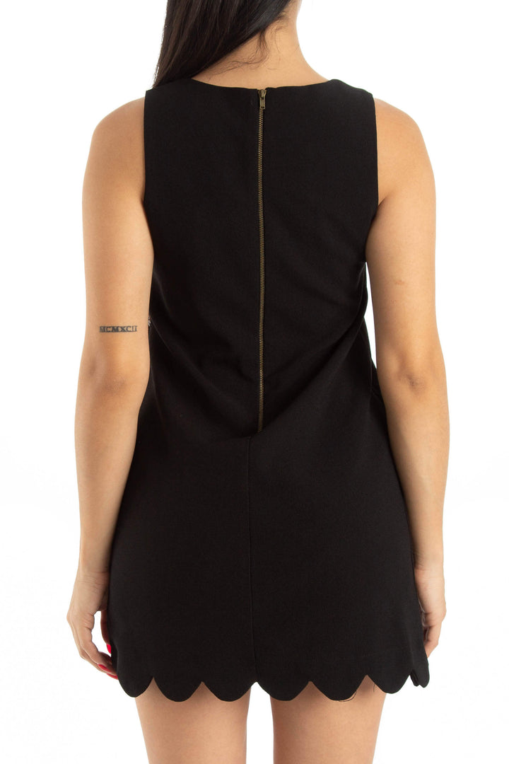 Vestido Monteau negro, vista posterior – ClosetRehab