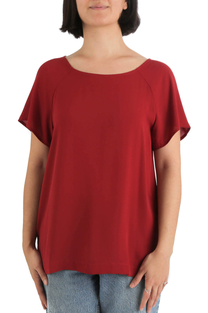 Blusa LOFT rojo, vista frontal – ClosetRehab