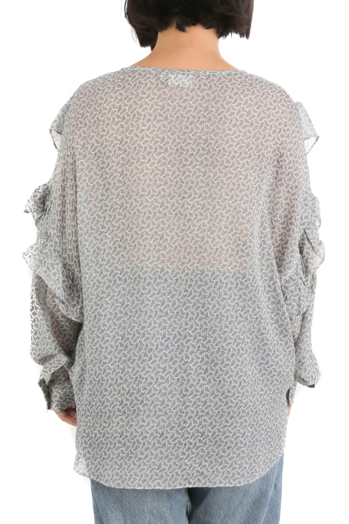 Blusa Adriano Goldschmied azul, vista posterior – ClosetRehab