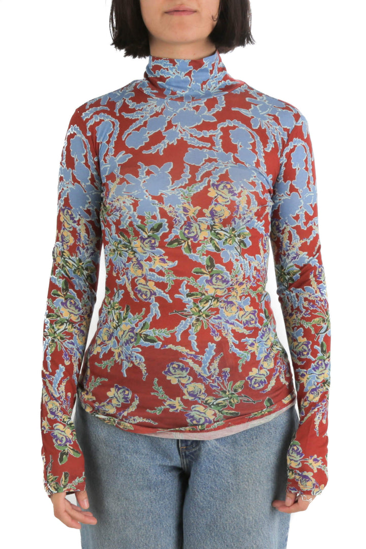 Blusa BCBG Maxazria estampado, vista frontal – ClosetRehab