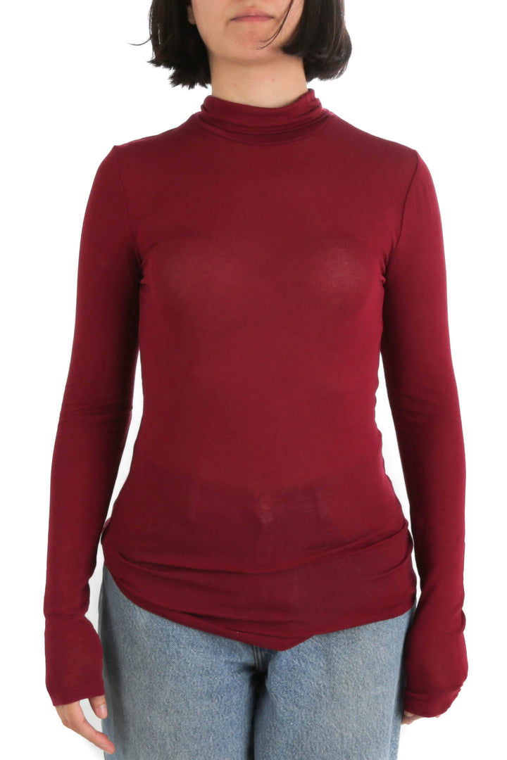 Blusa BCBG Maxazria rojo, vista frontal – ClosetRehab