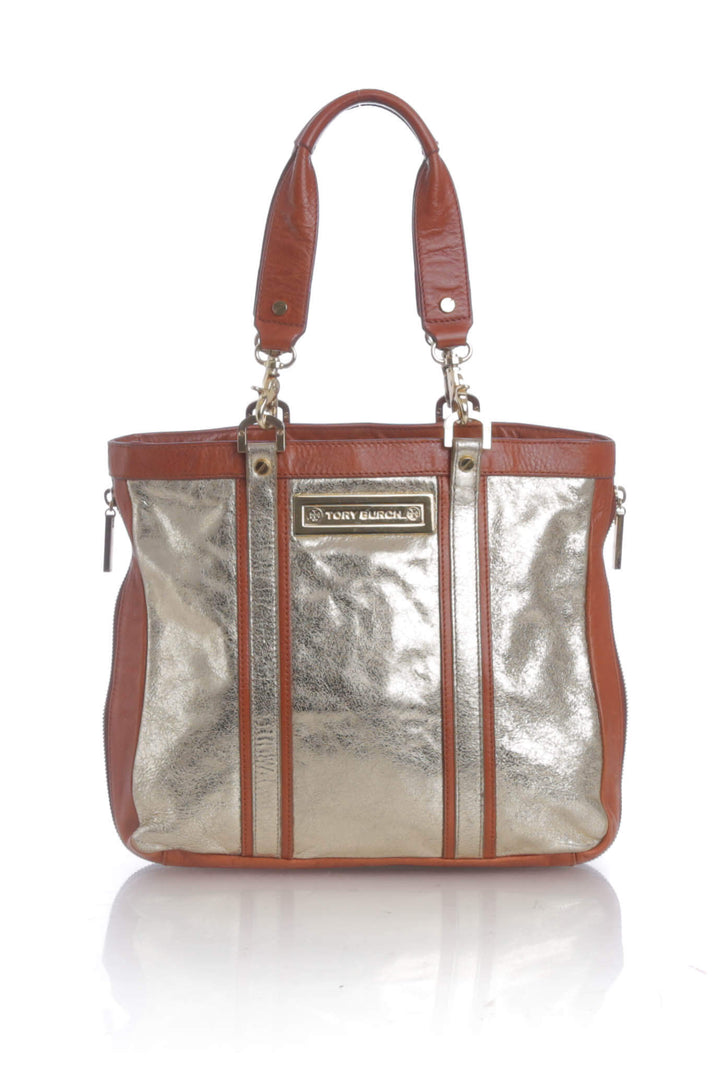 Bolsa Tory Burch dorado, vista frontal – ClosetRehab