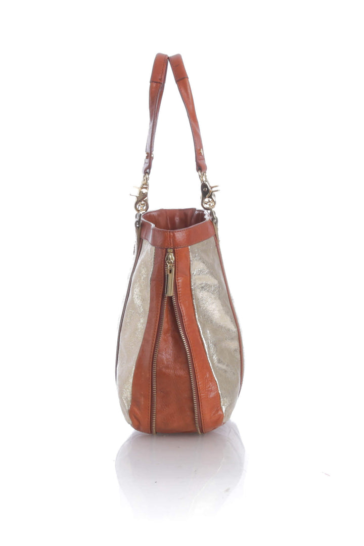 Bolsa Tory Burch dorado, vista lateral – ClosetRehab
