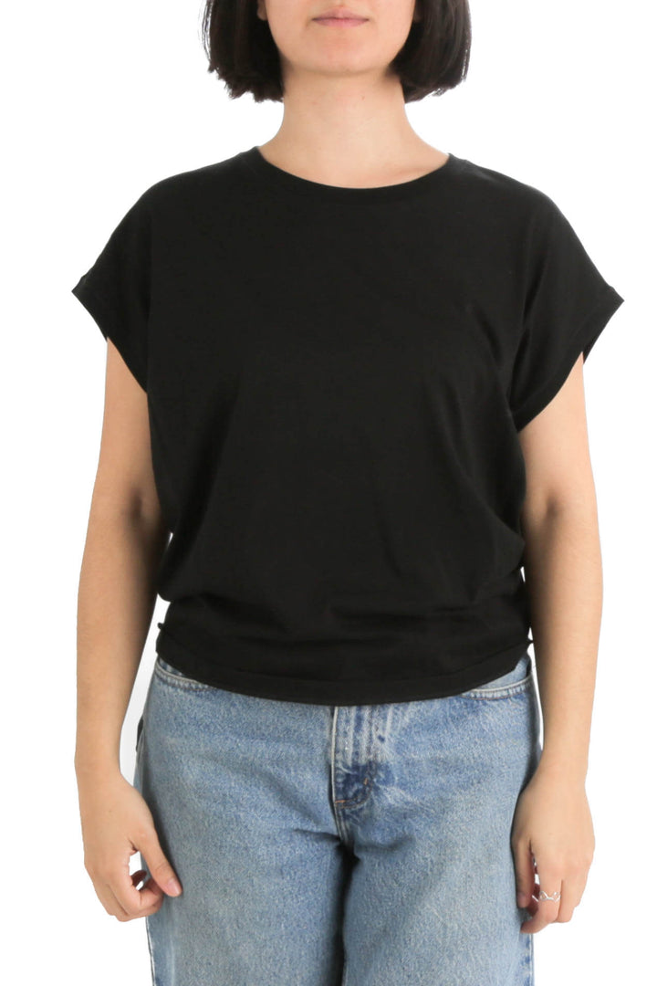 Blusa 7 For all Mankind negro, vista frontal – ClosetRehab