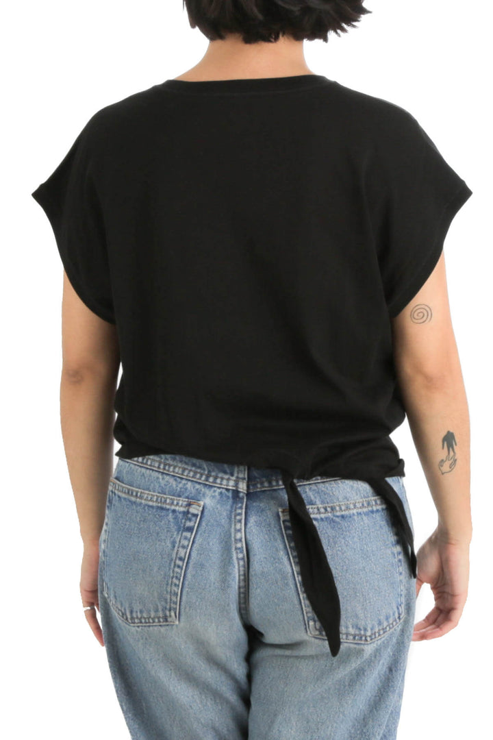 Blusa 7 For all Mankind negro, vista posterior – ClosetRehab