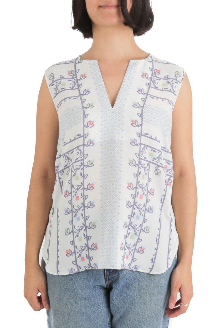 Blusa BCBG Maxazria azul, vista frontal – ClosetRehab