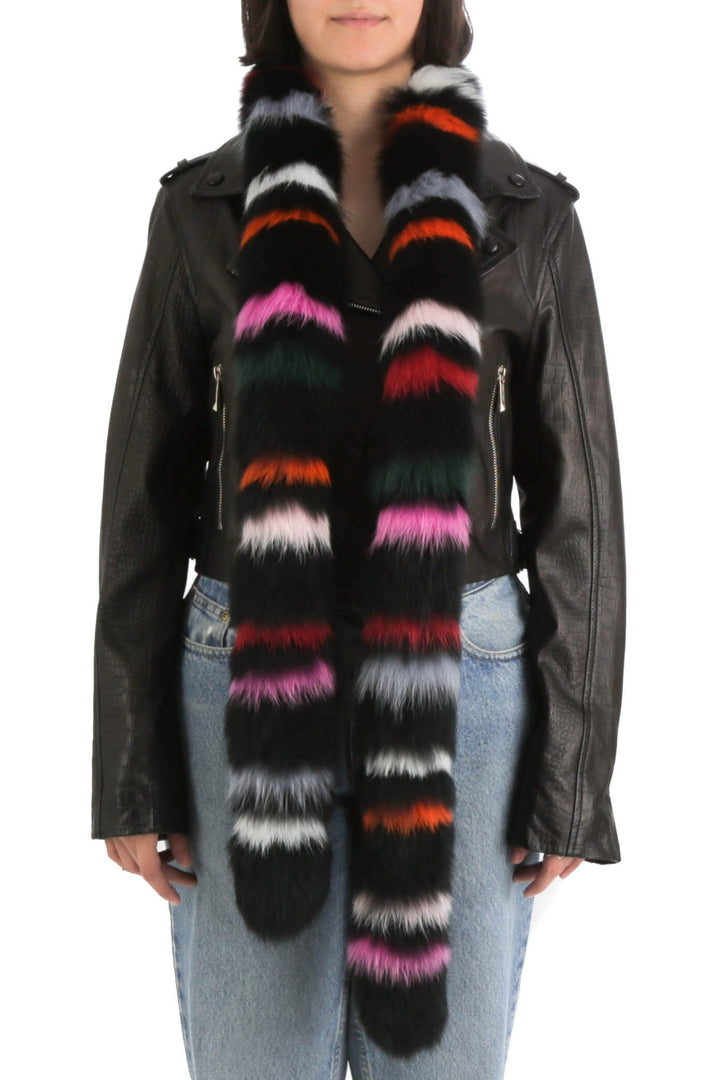 Bufanda Charlotte Simone negro, vista frontal – ClosetRehab