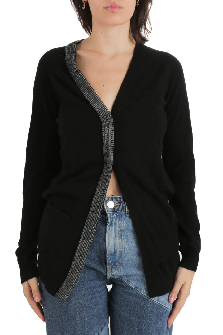 Suéter Poleci NWT negro, vista frontal – ClosetRehab