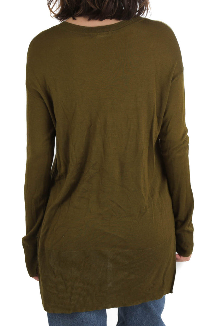Blusa H&M verde, vista posterior – ClosetRehab