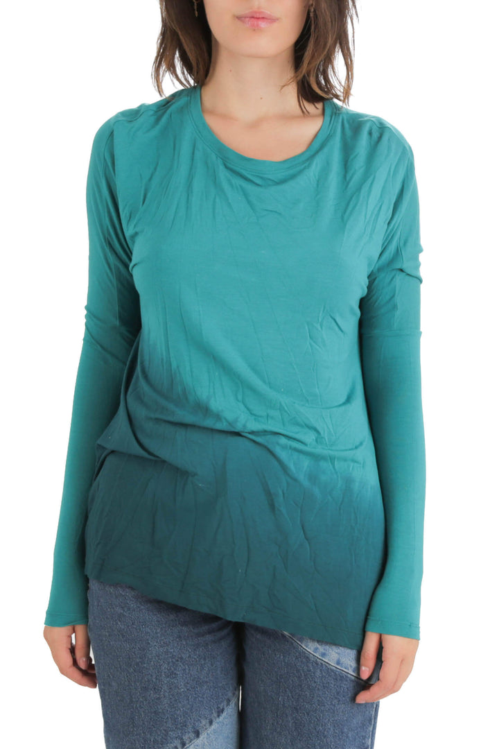Blusa Lafayette148 azul, vista frontal – ClosetRehab