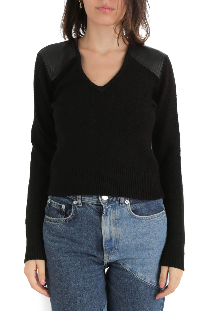 Blusa BCBG Maxazria NWT negro, vista frontal – ClosetRehab