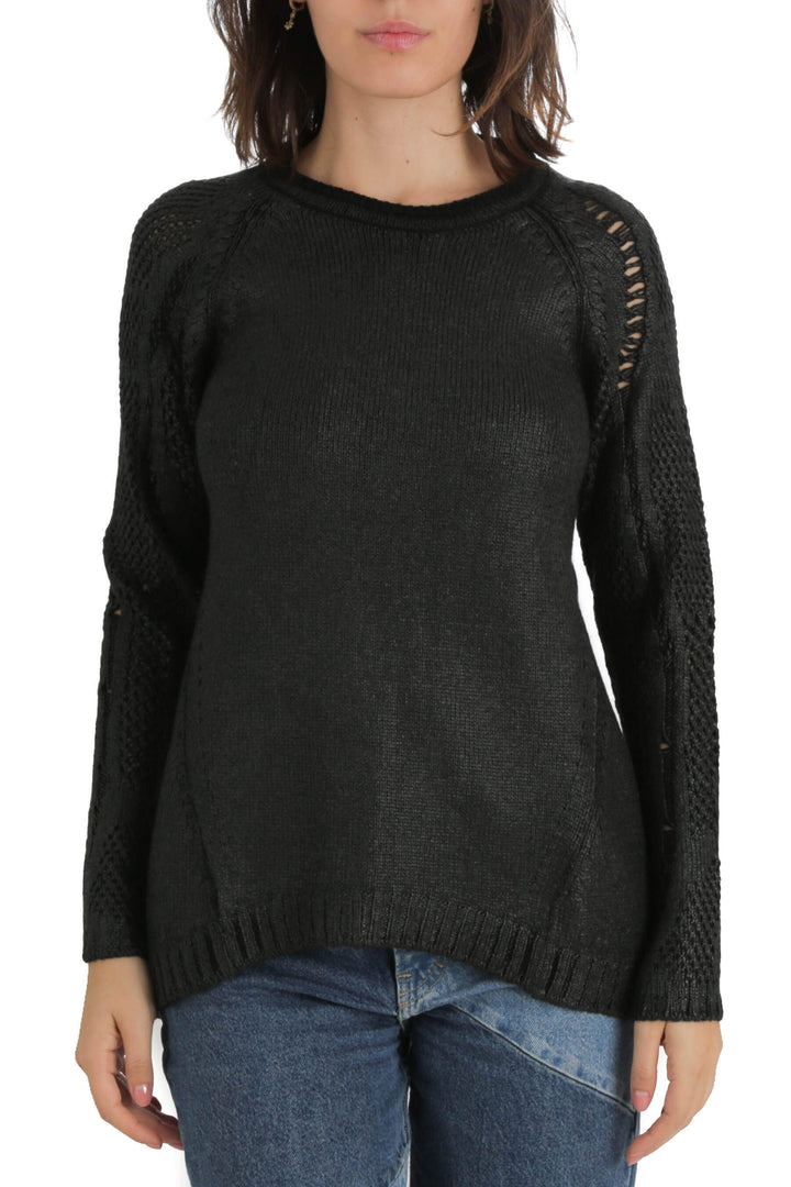 Suéter Ambrosi negro, vista frontal – ClosetRehab
