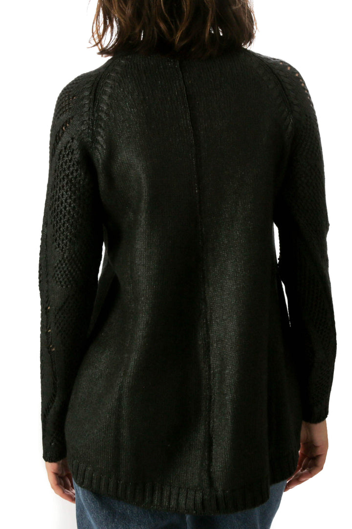 Suéter Ambrosi negro, vista posterior – ClosetRehab