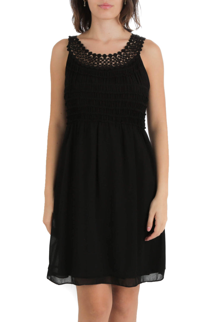 Vestido Max Studio negro, vista frontal – ClosetRehab