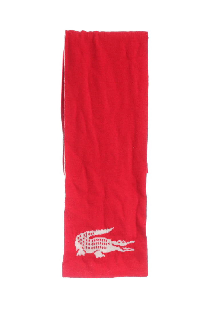 Bufanda Lacoste rojo, vista frontal – ClosetRehab