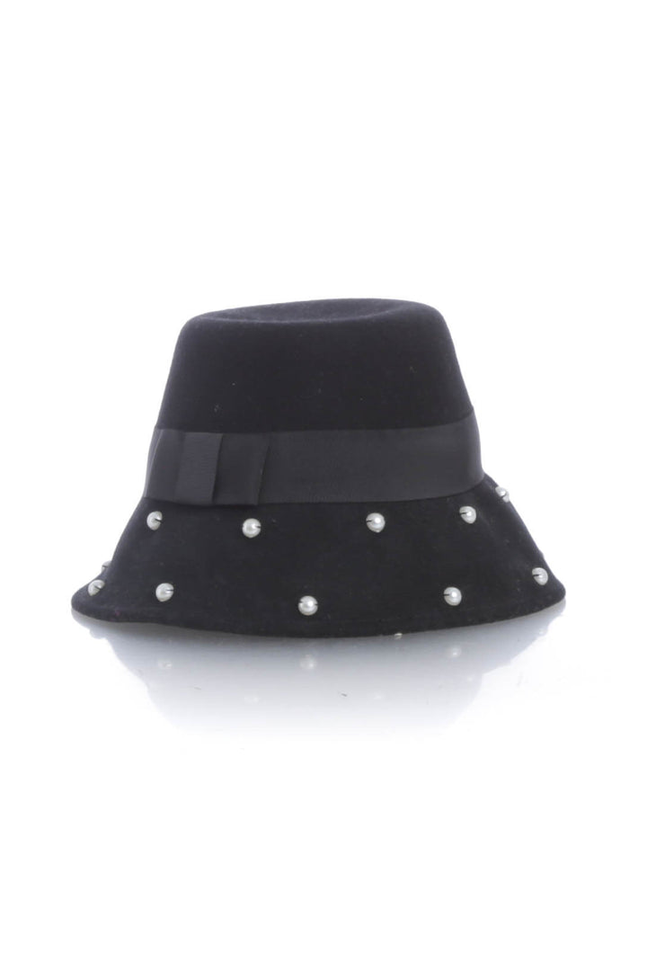 Sombrero Kate Spade negro, vista posterior – ClosetRehab
