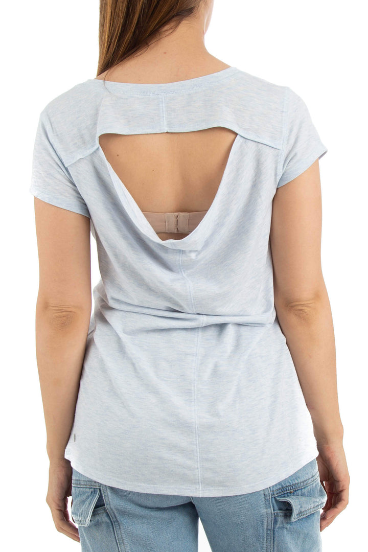 Blusa Zella azul, vista posterior – ClosetRehab