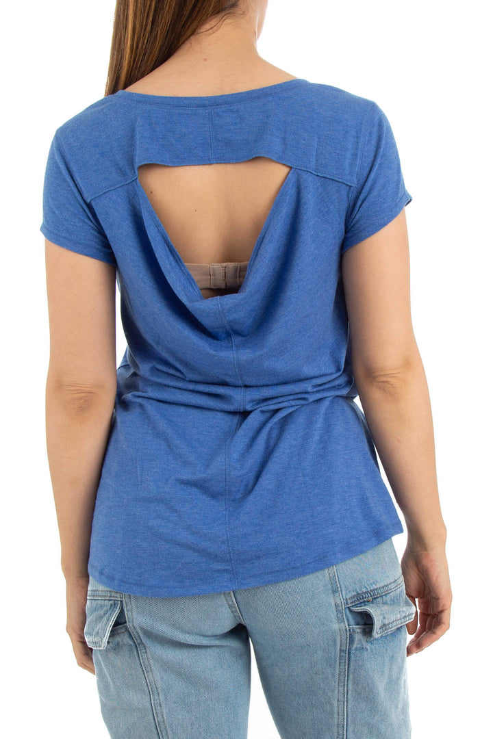 Blusa Zella azul, vista posterior – ClosetRehab