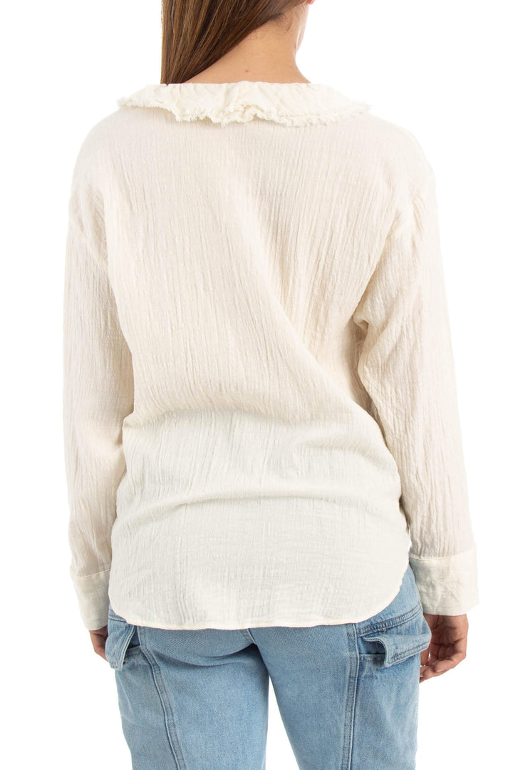 Blusa Massimo Dutti beige, vista posterior – ClosetRehab