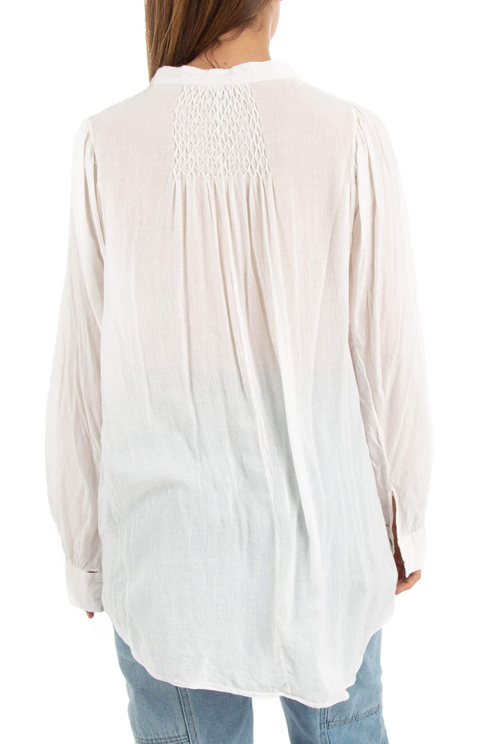 Blusa Massimo Dutti blanco, vista posterior – ClosetRehab