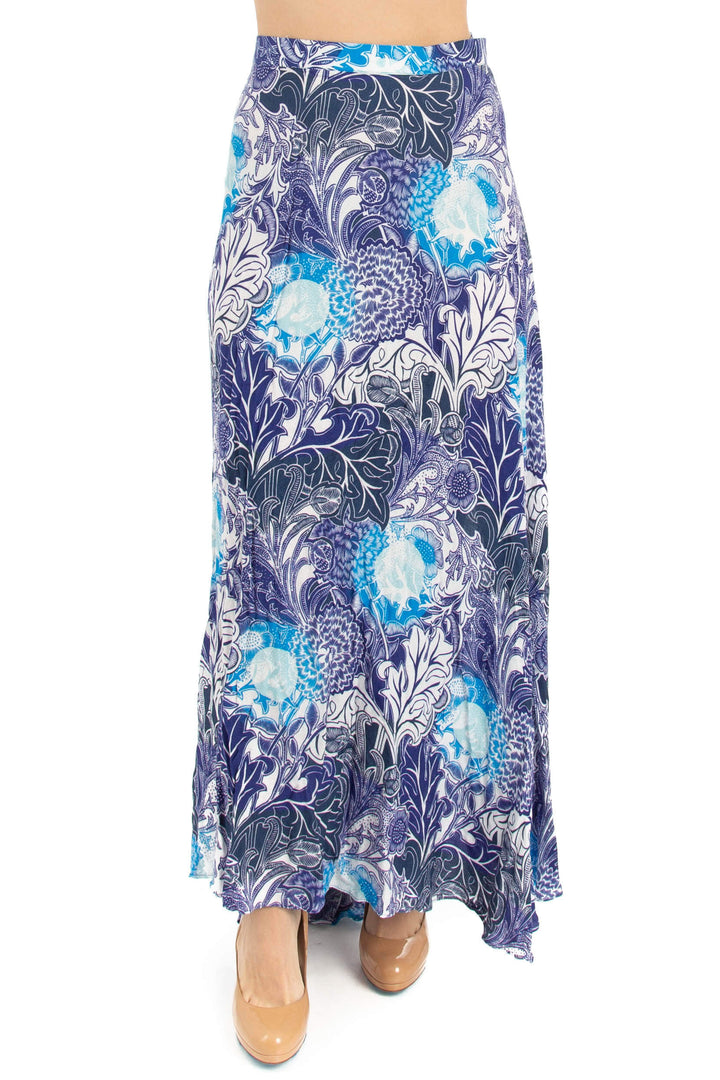 Falda Desigual azul, vista frontal – ClosetRehab