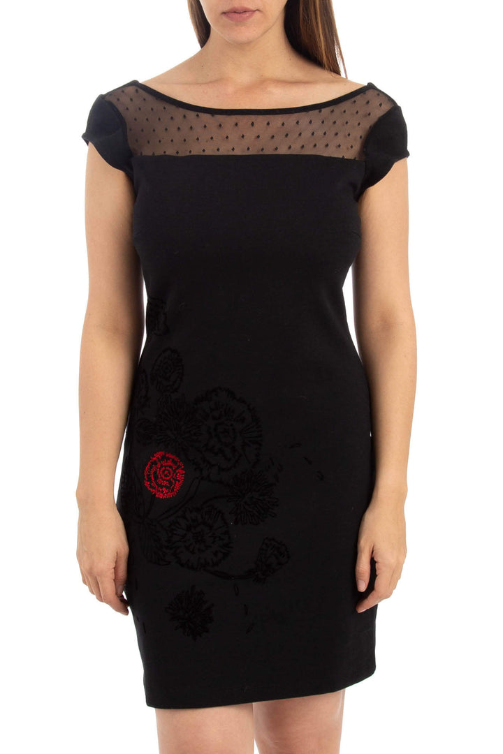 Vestido Desigual negro, vista frontal – ClosetRehab