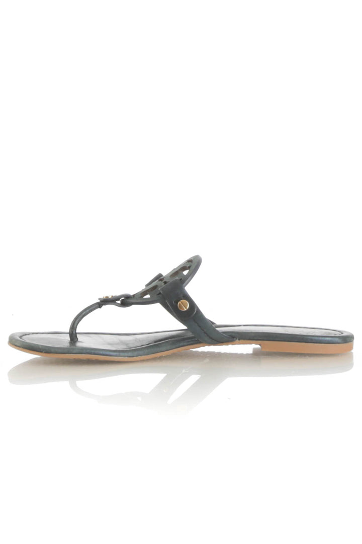 Zapato Tory Burch azul, vista lateral – ClosetRehab