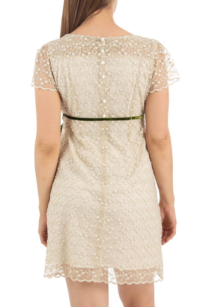 Vestido Adolfo Dominguez beige, vista posterior – ClosetRehab