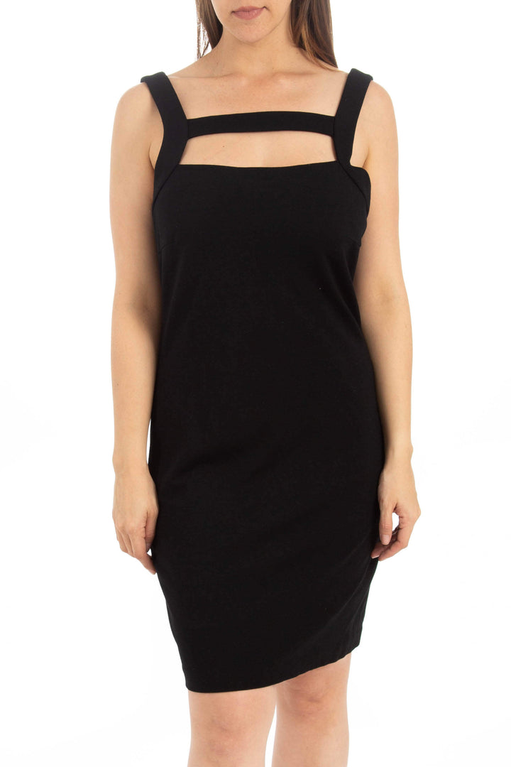 Vestido Mango negro, vista frontal – ClosetRehab