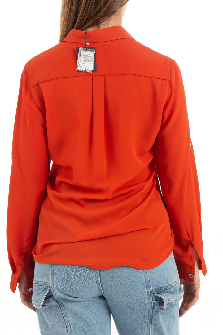Blusa Chester & Peck NWT naranja, vista posterior – ClosetRehab