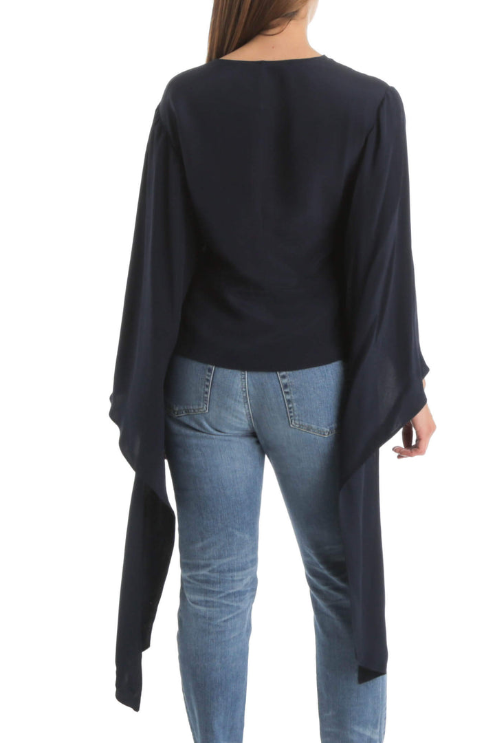 Blusa Derek Lam azul, vista posterior – ClosetRehab