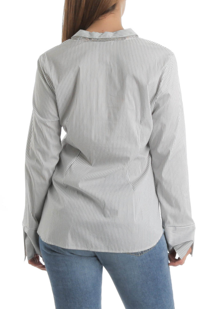 Blusa Ambrosi gris, vista posterior – ClosetRehab