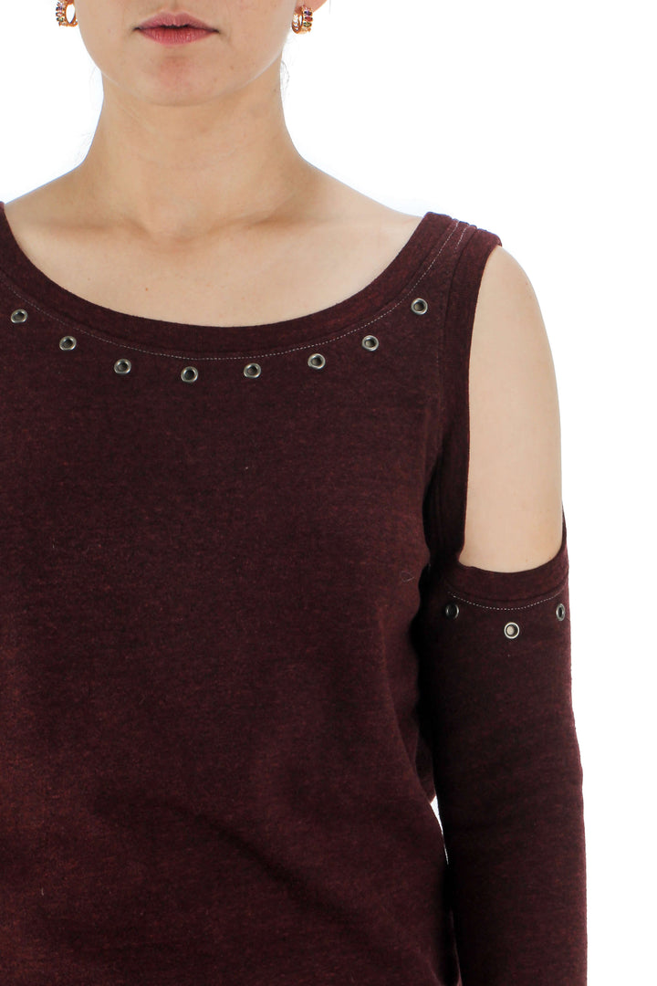 Blusa Rebecca Minkoff rojo, vista lateral – ClosetRehab