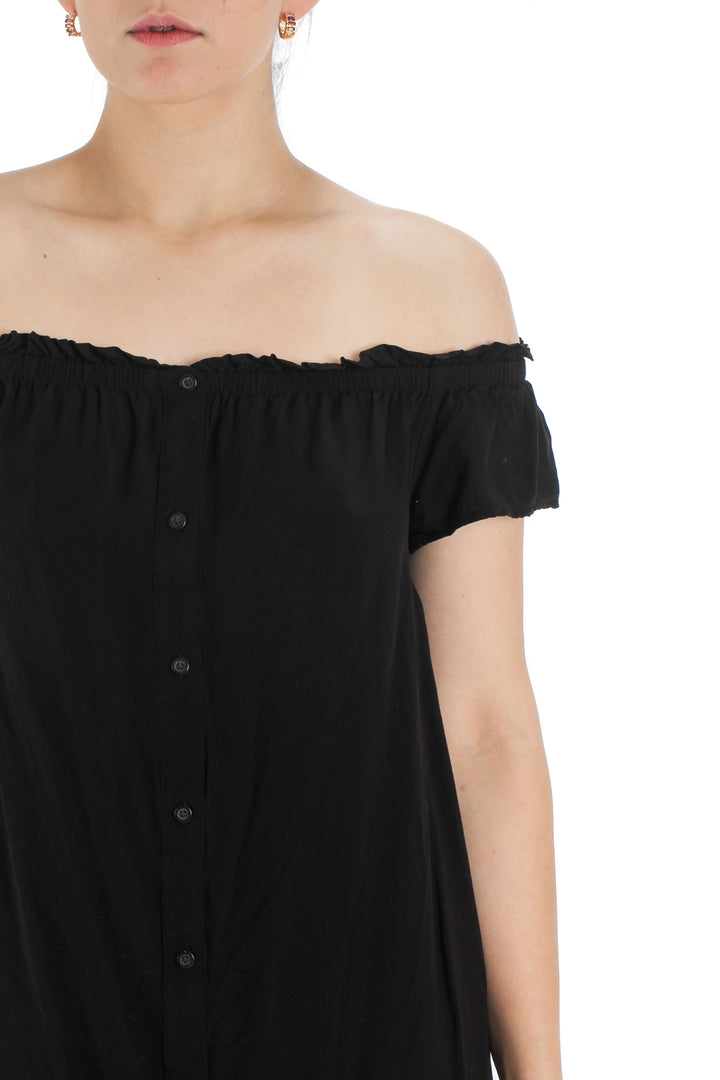 Vestido LOFT negro, vista lateral – ClosetRehab