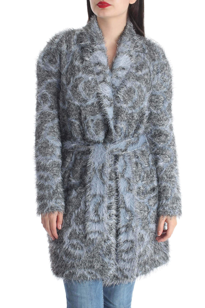Abrigo BCBGMAXAZRIA gris, vista frontal – ClosetRehab