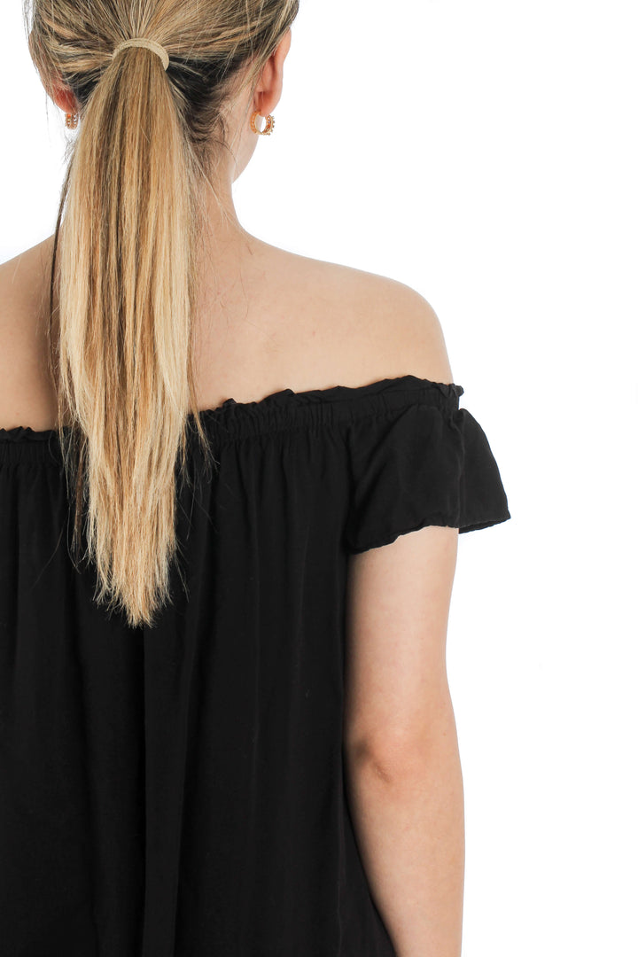 Vestido LOFT negro, detalle – ClosetRehab