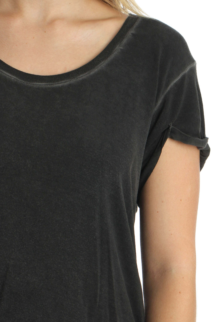 Blusa Paige gris, vista lateral – ClosetRehab