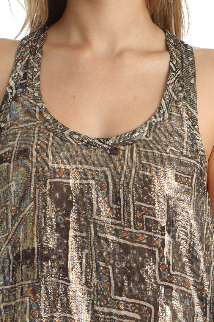 Blusa Isabel Marant x H&M café, vista lateral – ClosetRehab