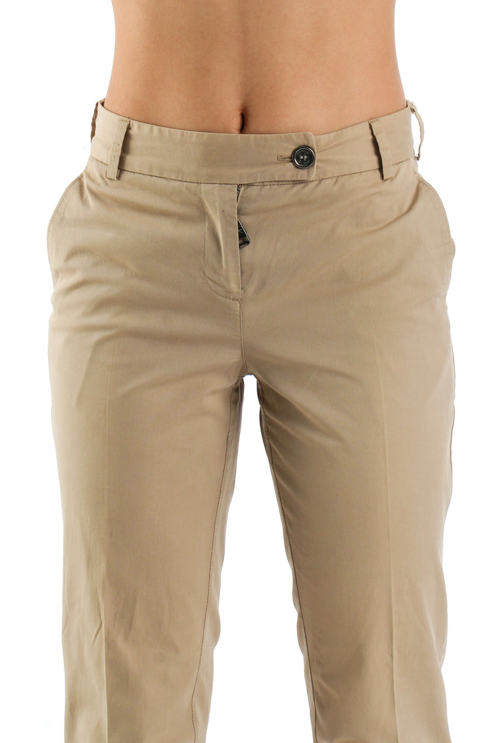 Pantalón Burberry café, vista lateral – ClosetRehab