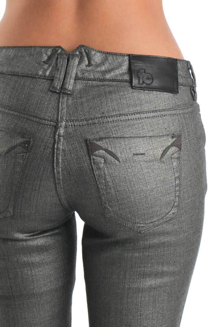 Jeans French Connection gris, detalle – ClosetRehab