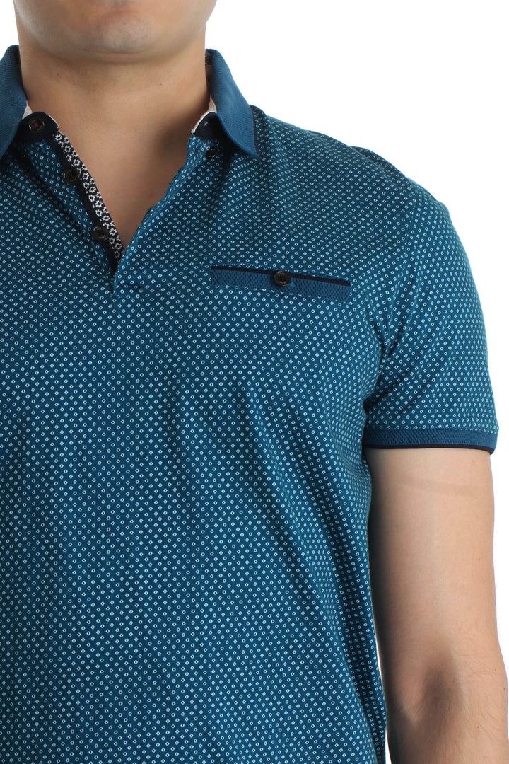 Polo Ted Baker azul, vista lateral – ClosetRehab