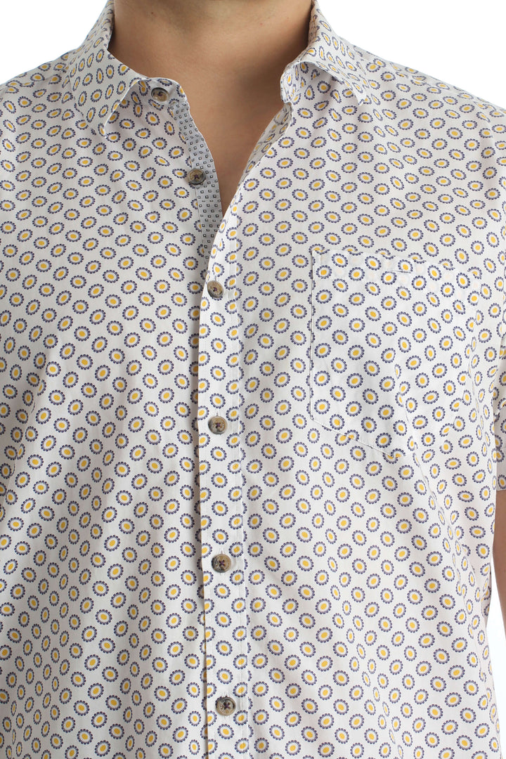 Camisa Ted Baker blanco, vista lateral – ClosetRehab