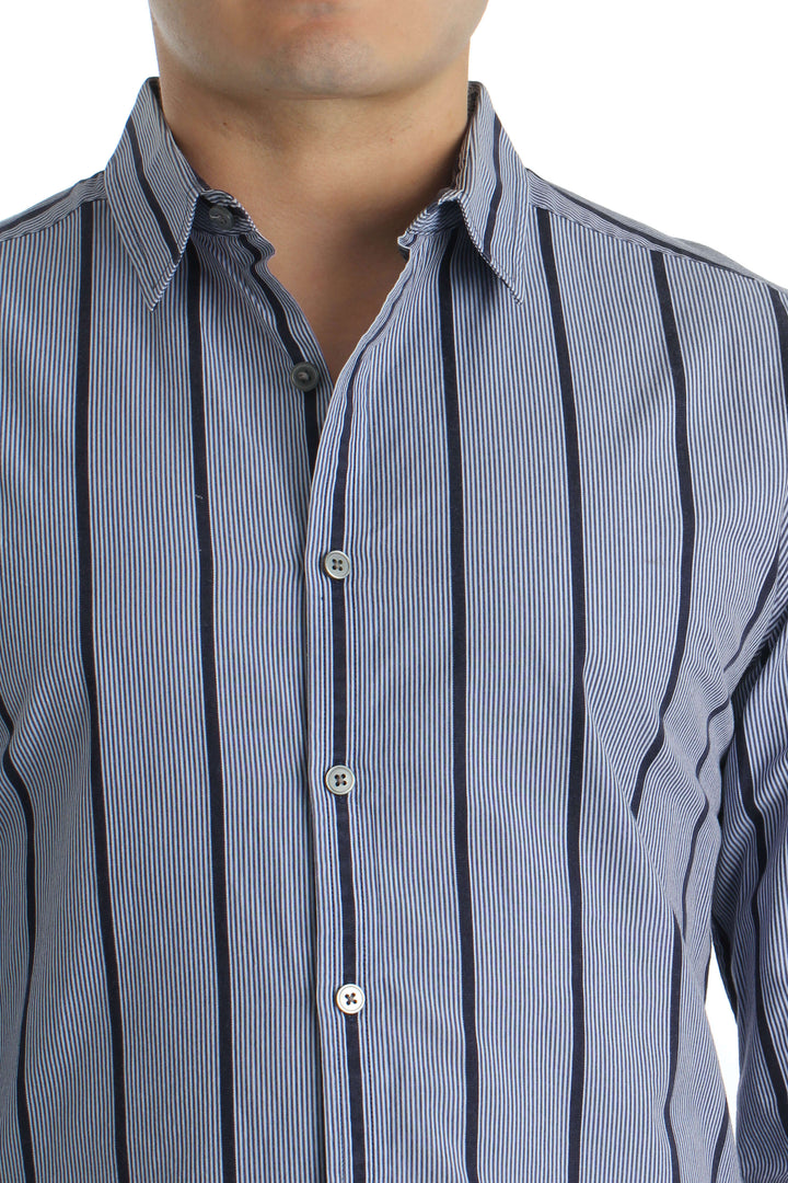 Camisa DKNY azul, vista lateral – ClosetRehab