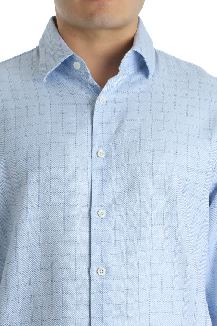 Camisa John W. Nordstrom azul, vista lateral – ClosetRehab