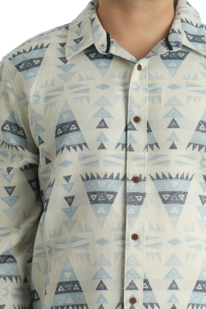 Camisa Sun + Stone azul, vista lateral – ClosetRehab